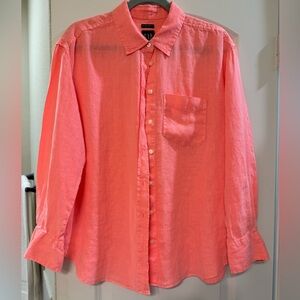 GAP Vibrant Coral Button-Down Shirt